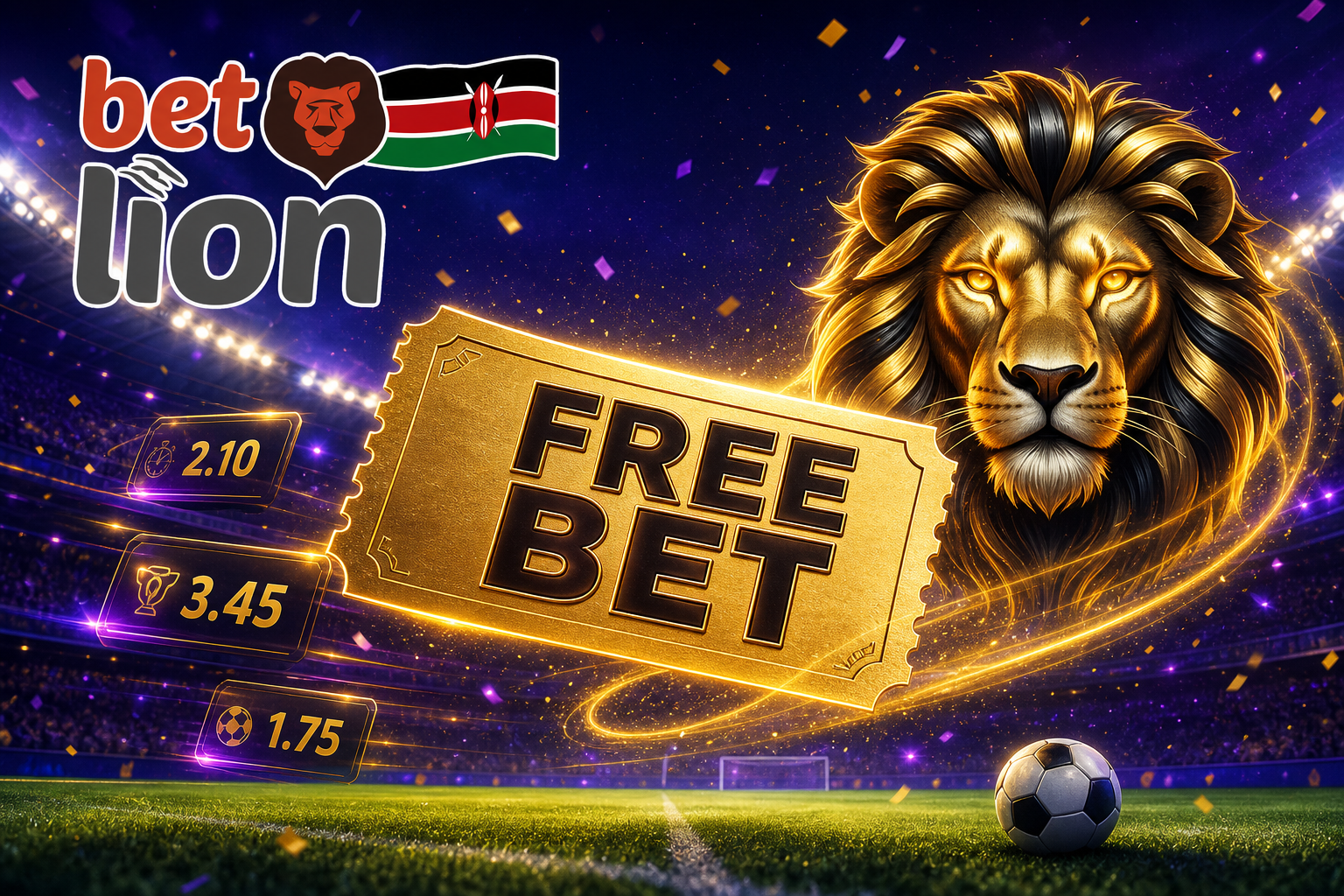 BetLion Kenya free bet ticket for football markets