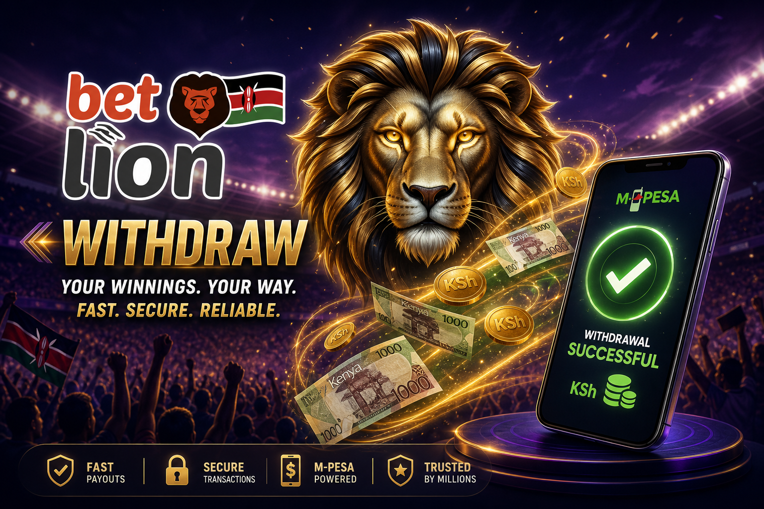 BetLion Kenya withdrawal to a mobile payment wallet